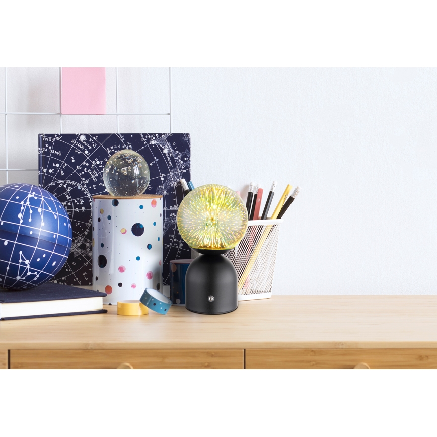 Globo - Dimmbare LED-Tischleuchte mit Touch-Funktion LED/2,5W/3,7V 2700K/4000K/6500K 1800 mAh USB schwarz
