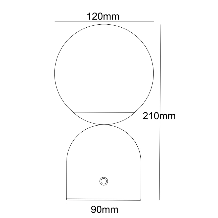 Globo - LED dimmbare Touch-Tischlampe LED/2,5W/3,7V 2700/4000/6500K 1800 mAh USB weiß