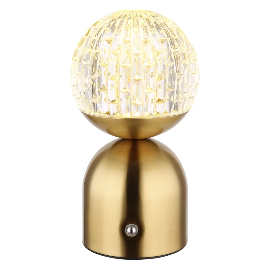 Globo - Dimmbare LED-Tischleuchte mit Touch-Funktion LED/2,5W/3,7V 2700/4000/6500K 1800 mAh USB Messing