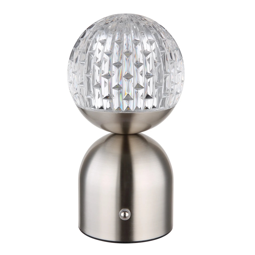 Globo - Dimmbare LED-Tischleuchte mit Touch-Funktion LED/2,5W/3,7V 2700/4000/6500K 1800 mAh USB matt Chrom