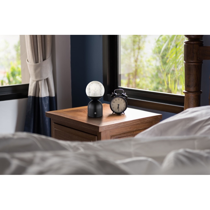 Globo - Dimmbare LED-Tischleuchte mit Touch-Funktion LED/2W/5V 2700/4000/6500K 1800 mAh schwarz