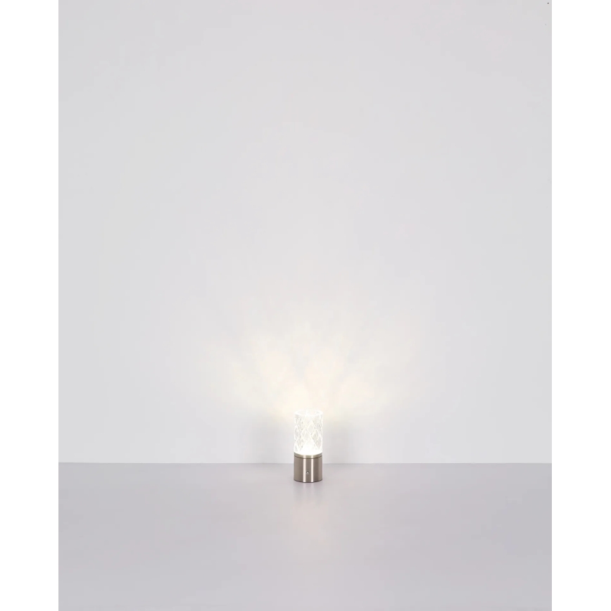 Globo - LED dimmbare Touch-Tischlampe LED/2,5W/3,7V 2700K/4000K/6500K 1800 mAh USB matt Chrom