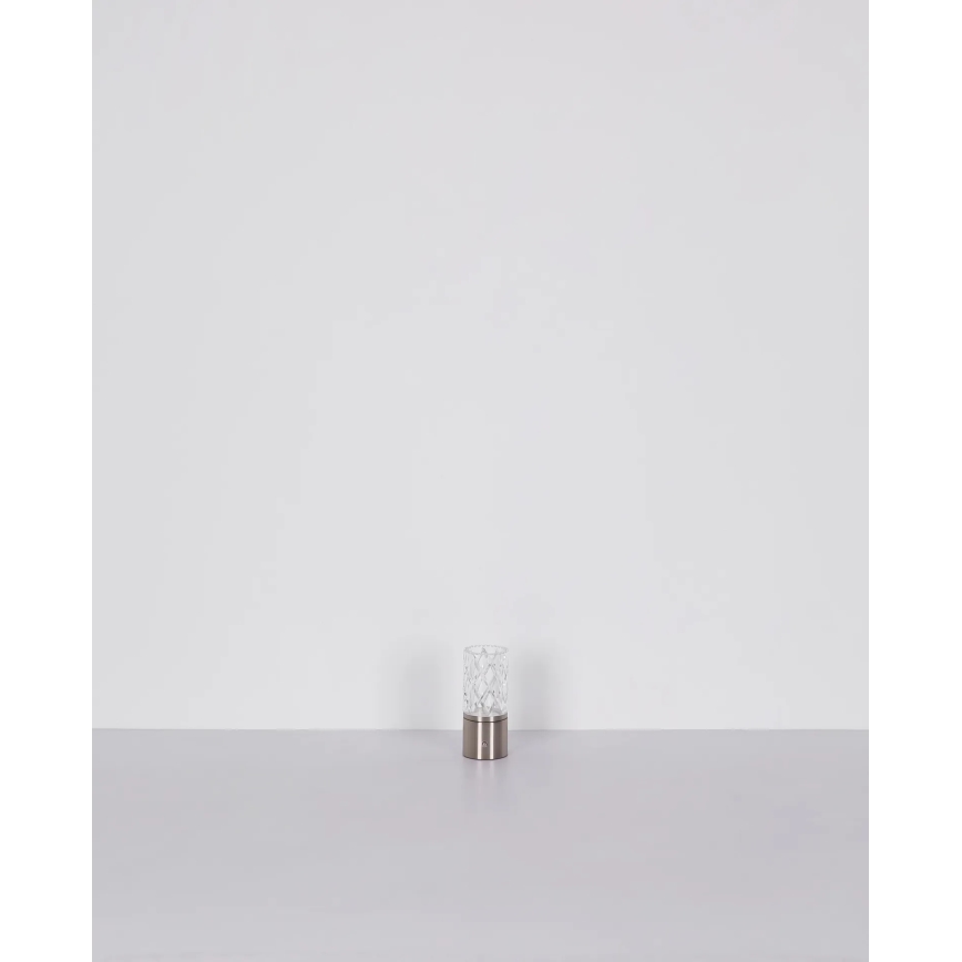 Globo - LED dimmbare Touch-Tischlampe LED/2,5W/3,7V 2700K/4000K/6500K 1800 mAh USB matt Chrom