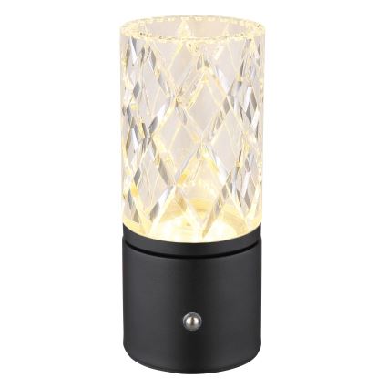 Globo - LED dimmbare Touch-Tischlampe LED/2,5W/3,7V 2700K/4000K/6500K 1800 mAh USB schwarz
