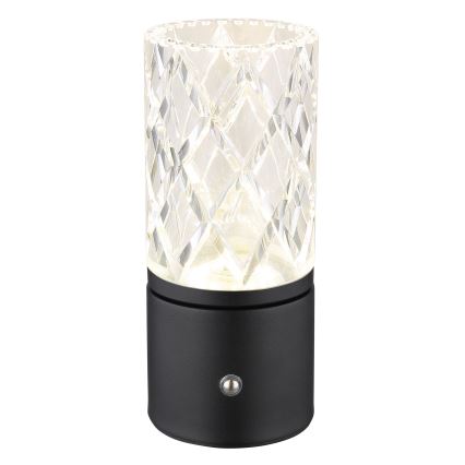 Globo - LED dimmbare Touch-Tischlampe LED/2,5W/3,7V 2700K/4000K/6500K 1800 mAh USB schwarz