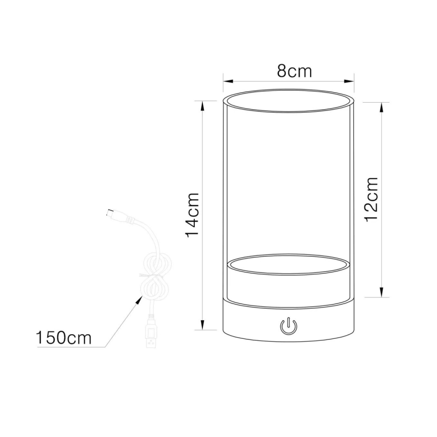 Globo - Dimm- und aufladbare LED-Touch-Tischleuchte für den Außenbereich LED/2W/3,7V 2700/4000/6500K 1200mAh IP44 grün