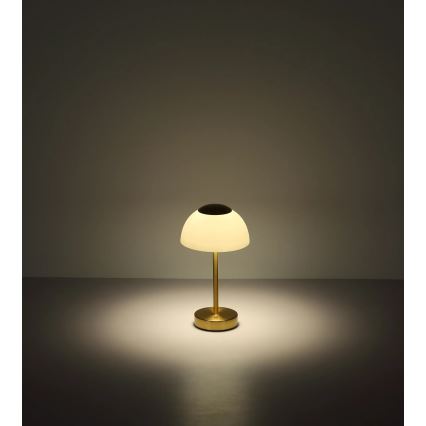 Globo - Wiederaufladbare, dimmbare LED-Tischlampe LED/2,5W/5V 1800 mAh 2700K/4000K/6500K Messing