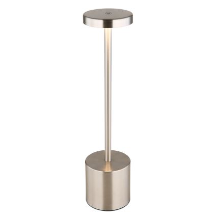 Globo - LED dimmbare Touch-Tischlampe LED/1,2W/3,7V 2000K/3500K/7000K 1200 mAh USB matt Chrom