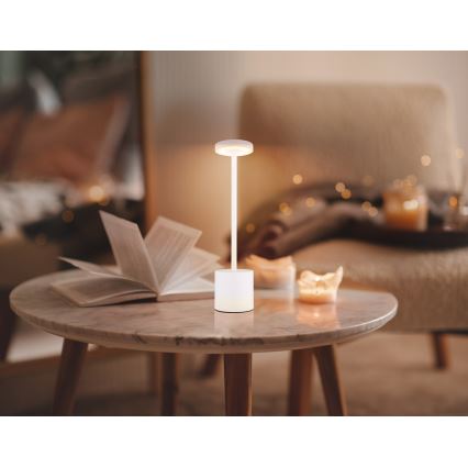Globo - LED dimmbare Touch-Tischlampe LED/1,2W/3,7V 2000K/3500K/7000K 1200 mAh USB weiß