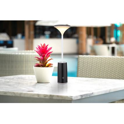 Globo - Dimm- und aufladbare LED-Tischleuchte mit Touch-Funktion LED/1,2W/3,7V 3000K 1500mAh schwarz