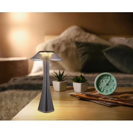 Globo - Dimm- und aufladbare LED-Tischleuchte LED/2,5W/3,7V 1200mAh 2700K/4500K/6500K schwarz