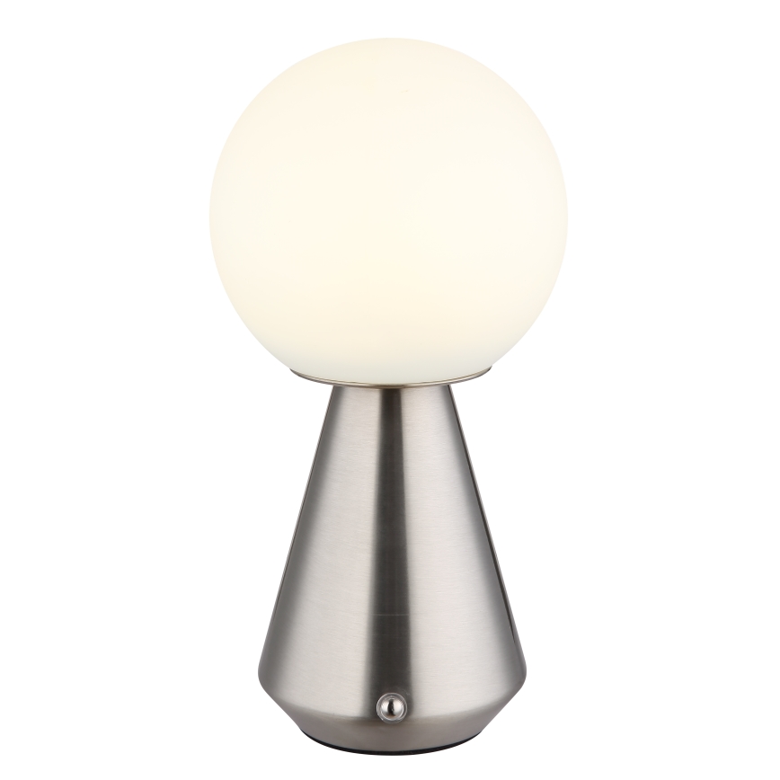 Globo - Dimmbare LED-Outdoor-Tischleuchte mit Touch-Funktion LED/1,5W/5V 3000/4500/6500K 1800 mAh IP41 matt Chrom