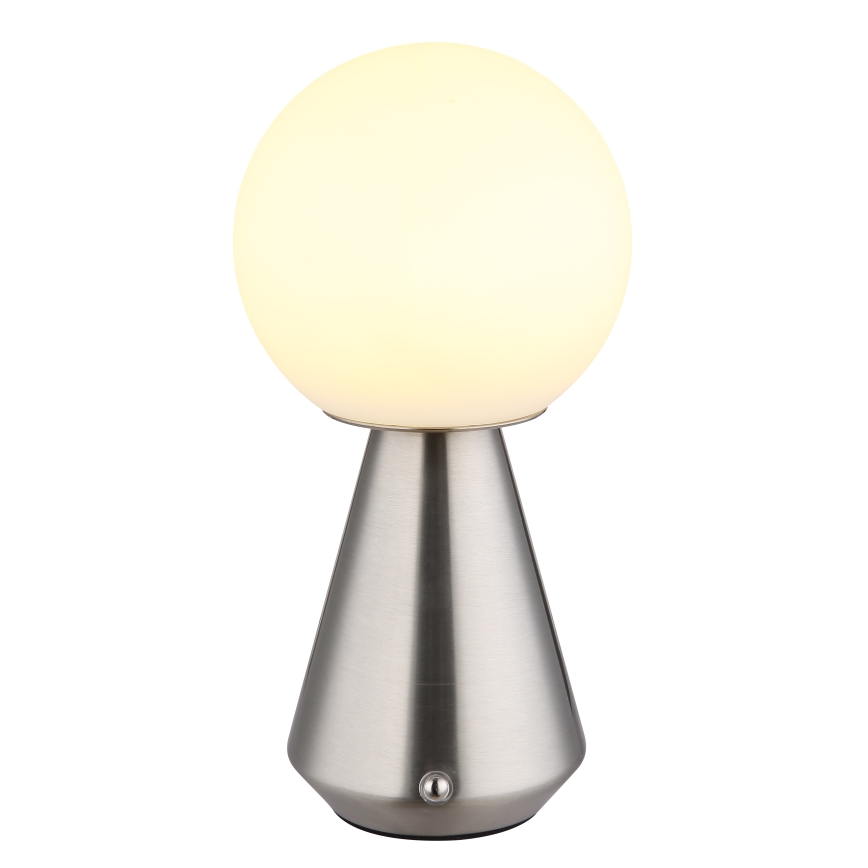 Globo - Dimmbare LED-Outdoor-Tischleuchte mit Touch-Funktion LED/1,5W/5V 3000/4500/6500K 1800 mAh IP41 matt Chrom