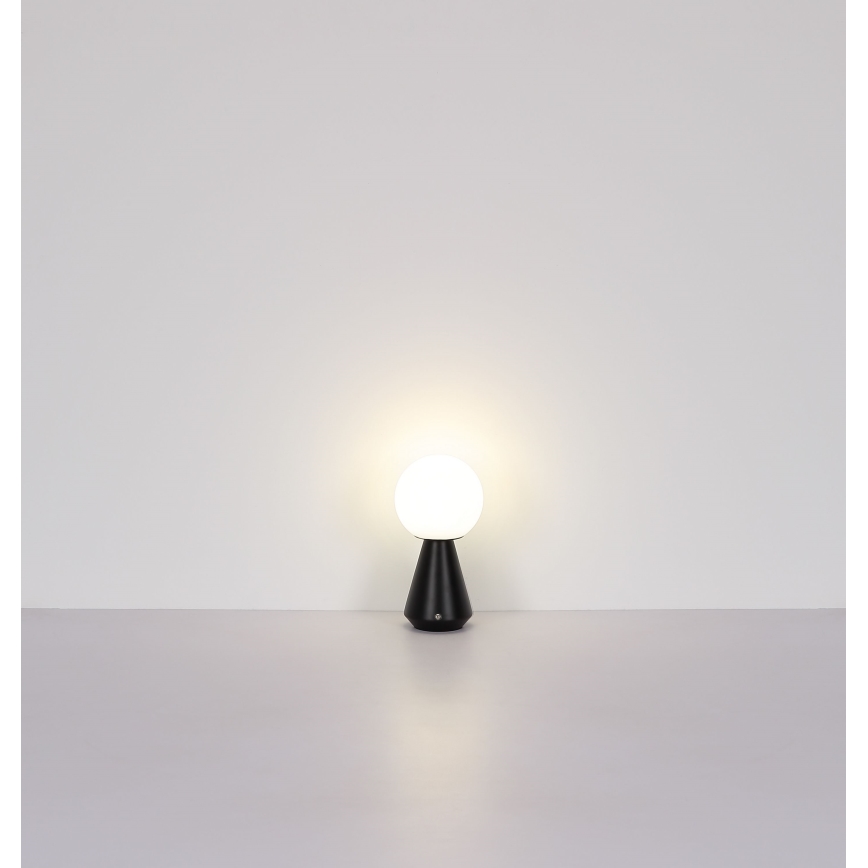 Globo - Dimmbare LED-Outdoor-Tischleuchte mit Touch-Funktion LED/1,5W/5V 3000/4500/6500K 1800 mAh IP41 schwarz