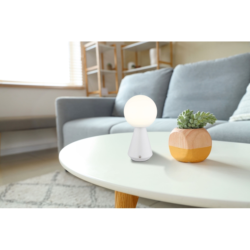 Globo - Dimmbare LED-Outdoor-Tischleuchte mit Touch-Funktion LED/1,5W/5V 3000/4500/6500K 1800 mAh IP41 weiß