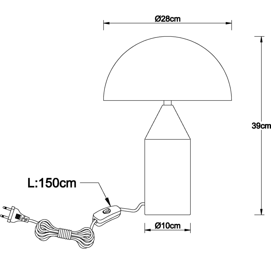Globo - Tischleuchte 2xE27/40W/230V mattchrom