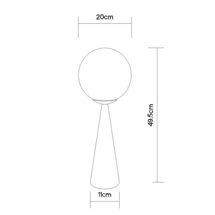 Globo - Tischleuchte 1xE27/40W/230V Messing