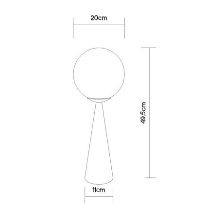 Globo - Tischleuchte 1xE27/40W/230V matt Chrom