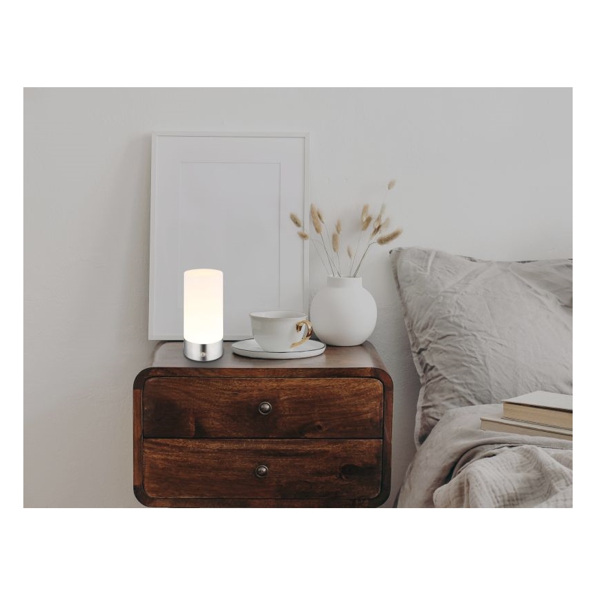 Globo - LED RGBW dimmbare Touch-Außen-Tischlampe LED/1,8W/5V 1500 mAh IP44 matt Chrom