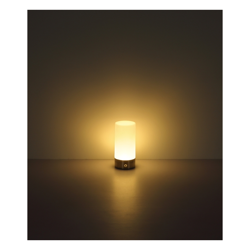 Globo - LED RGBW dimmbare Touch-Außen-Tischlampe LED/1,8W/5V 1500 mAh IP44 matt Chrom