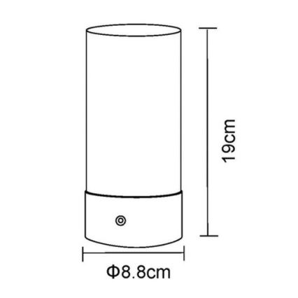 Globo - LED RGBW dimmbare Touch-Außen-Tischlampe LED/1,8W/5V 1500 mAh IP44 matt Chrom