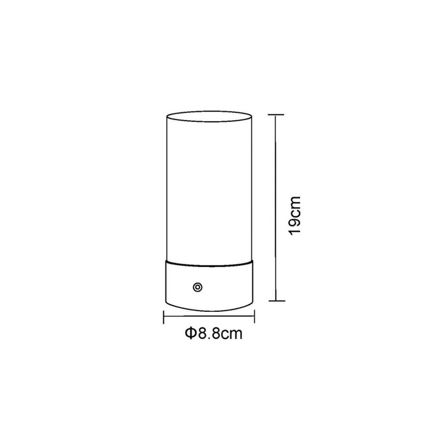 Globo - LED RGBW dimmbare Touch-Außen-Tischlampe LED/1,8W/5V 1500 mAh IP44 matt Chrom