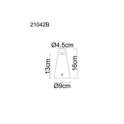 Globo - dimmbare LED-Tischlampe mit Touch-Bedienung, wiederaufladbar LED/1,2W/5V 1200 mAh 2700/4500/6000K