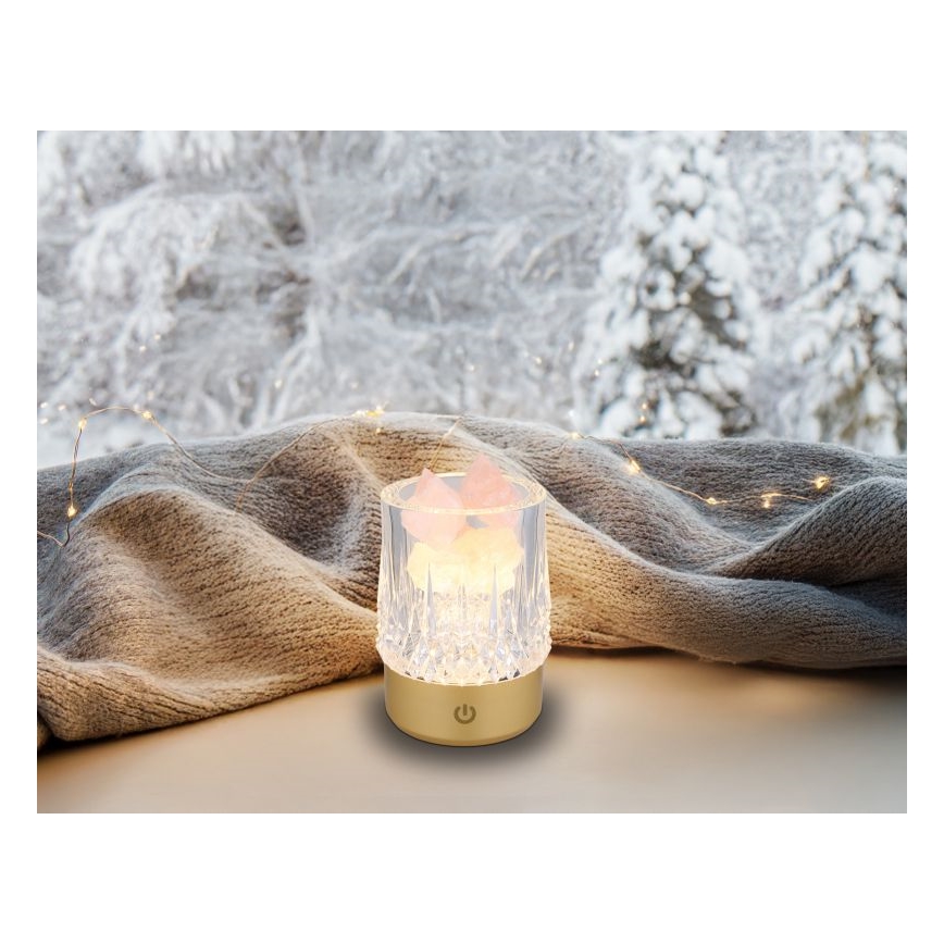 Globo - Dimmbare LED-Tischleuchte mit Touch-Funktion LED/1W/5V 3000K 1200 mAh golden