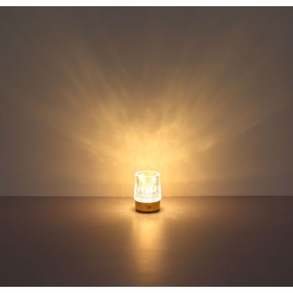 Globo - Dimmbare LED-Tischleuchte mit Touch-Funktion LED/1W/5V 3000K 1200 mAh golden