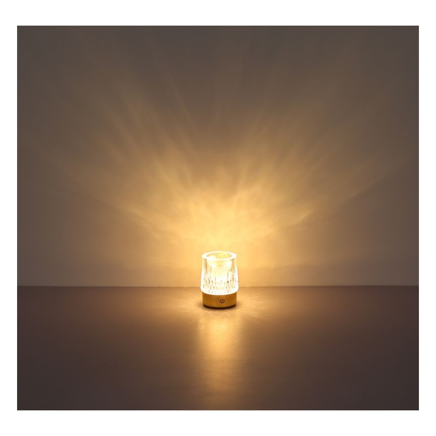 Globo - Dimmbare LED-Tischleuchte mit Touch-Funktion LED/1W/5V 3000K 1200 mAh golden