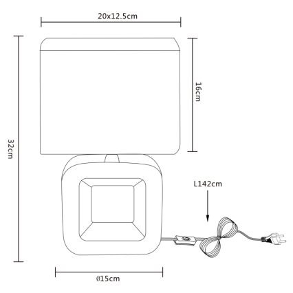 Globo - Tischlampe 1xE14/40W/230V