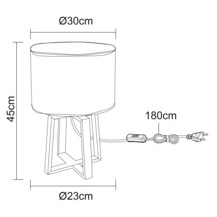 Globo - Tischlampe 1xE14/40W/230V braun