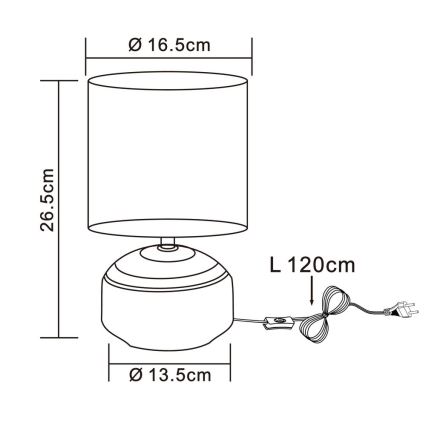 Globo - Tischlampe 1xE14/40W/230V grau/Keramik