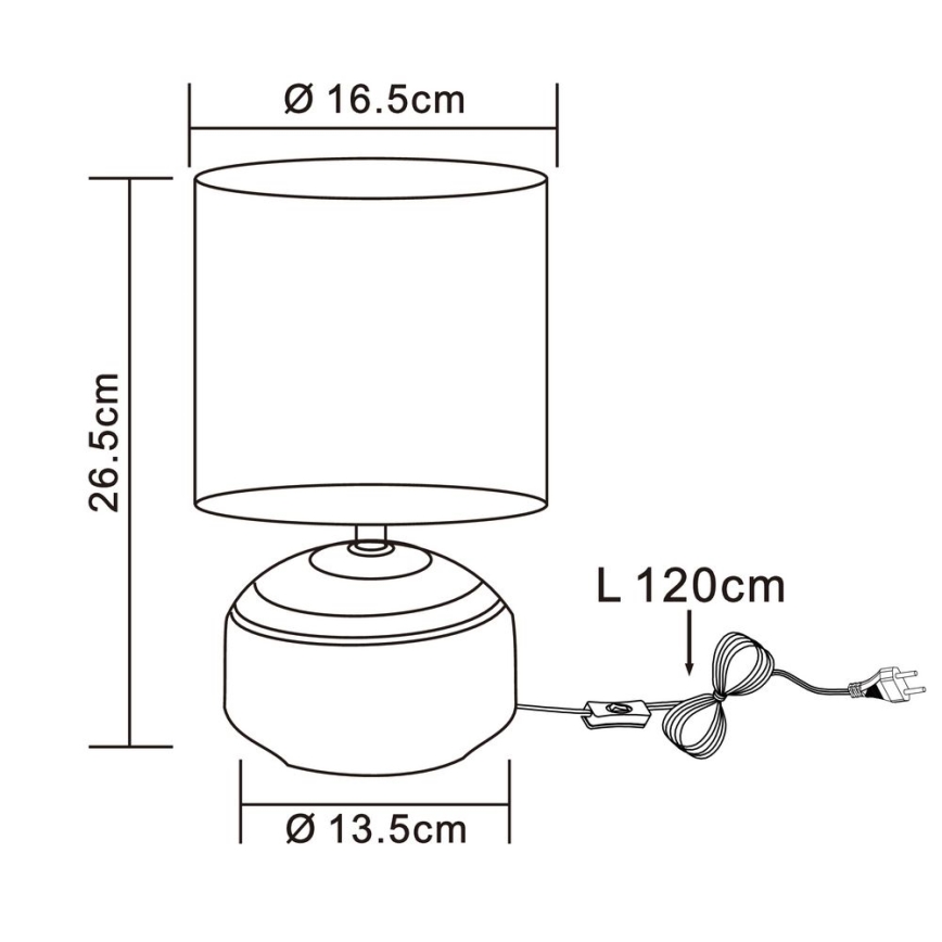 Globo - Tischlampe 1xE14/40W/230V grau/Keramik
