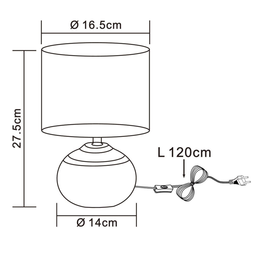 Globo - Tischlampe 1xE14/40W/230V beige/Keramik