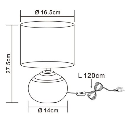 Globo - Tischlampe 1xE14/40W/230V beige/keramika