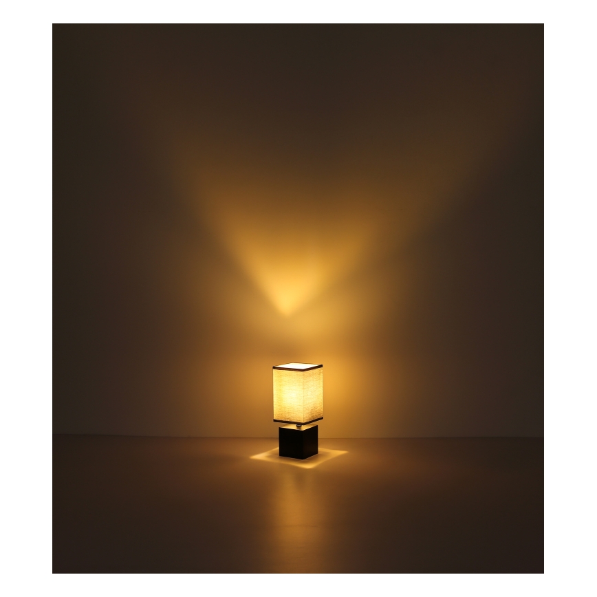 Globo 21628ALU - Tischlampe VALENTINO 1xE27/7W/230V schwarz/anthrazit