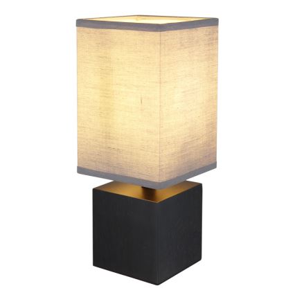 Globo 21628ALU - Tischlampe VALENTINO 1xE27/7W/230V schwarz/anthrazit