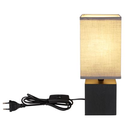 Globo 21628ALU - Tischlampe VALENTINO 1xE27/7W/230V schwarz/anthrazit