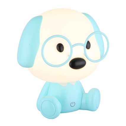 Globo - Kleine aufladbare LED-Kinder-Nachtleuchte mit Dimm-Funktion LED/1W/5V 500 mAh blau