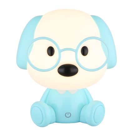 Globo - Kleine aufladbare LED-Kinder-Nachtleuchte mit Dimm-Funktion LED/1W/5V 500 mAh blau