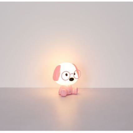 Globo - Kleine aufladbare LED-Kinder-Nachtleuchte mit Dimm-Funktion LED/1W/5V 500 mAh rosa