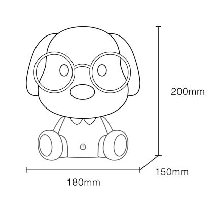 Globo - Kleine aufladbare LED-Kinder-Nachtleuchte mit Dimm-Funktion LED/1W/5V 500 mAh rosa