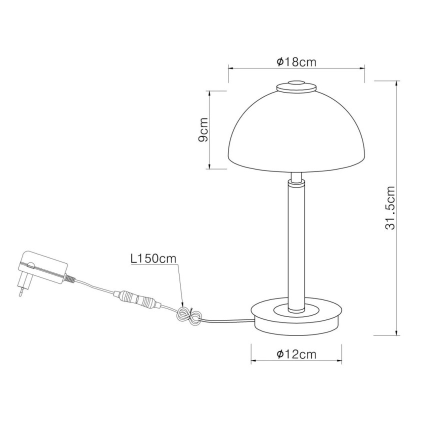 Globo - LED-dimmbare Touch-Tischleuchte LED/7W/230V 3000K mattchrom