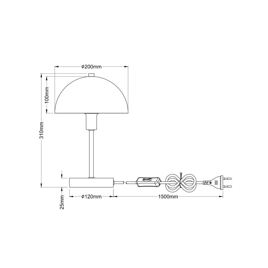 Globo - Tischlampe 1xE14/40W/230V weiß