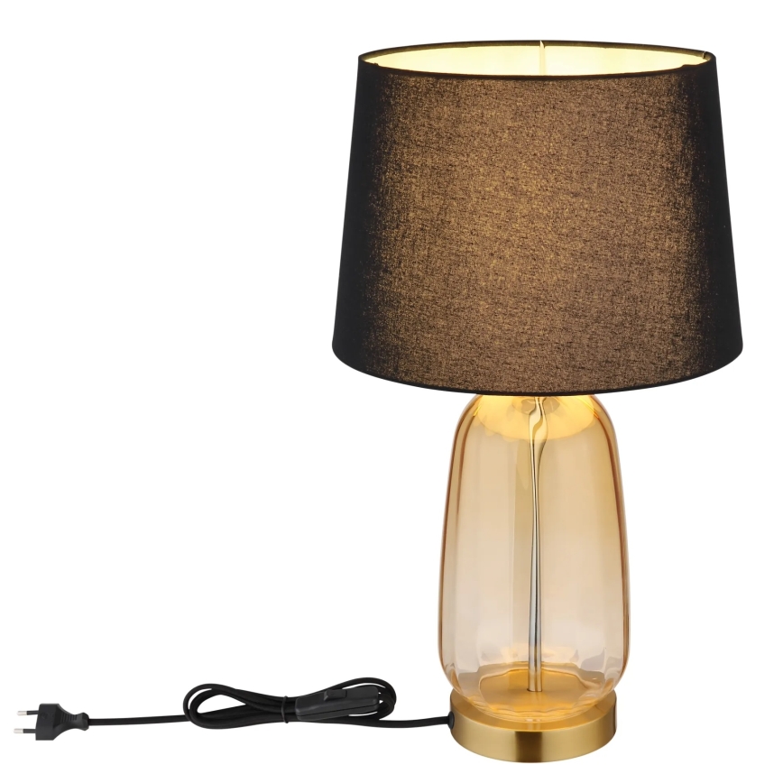 Globo - Tischlampe 1xE27/40W/230V schwarz/braun