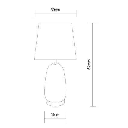 Globo - Tischlampe 1xE27/40W/230V schwarz/braun