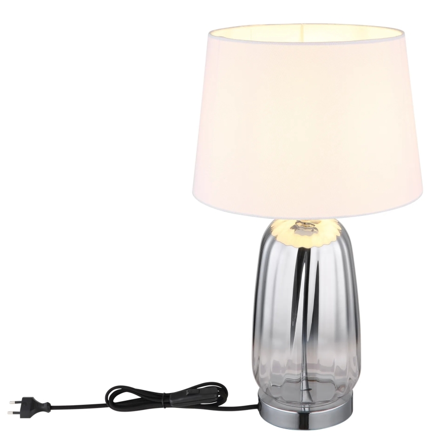 Globo - Tischlampe 1xE27/40W/230V weiß/silber