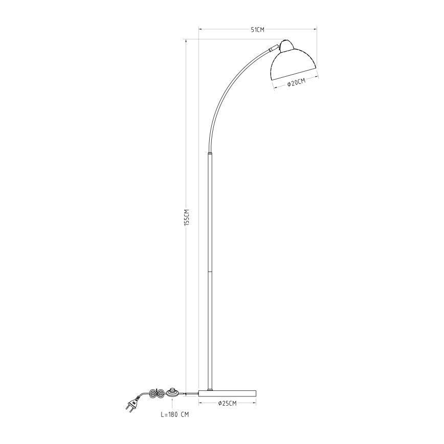 Globo - Stehlampe 1xE27/40W/230V