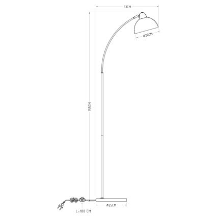 Globo - Stehlampe 1xE27/40W/230V